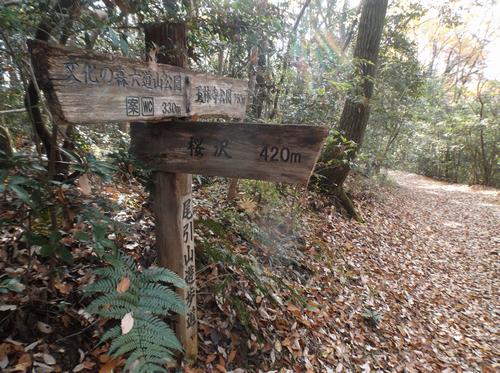 尾引山遊歩道看板