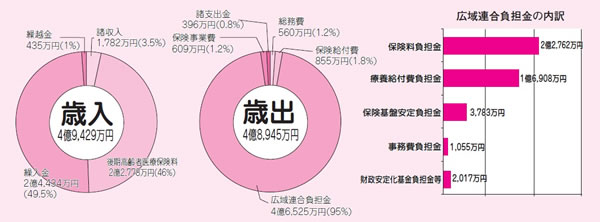 後期高齢者医療特別会計の決算状況の画像