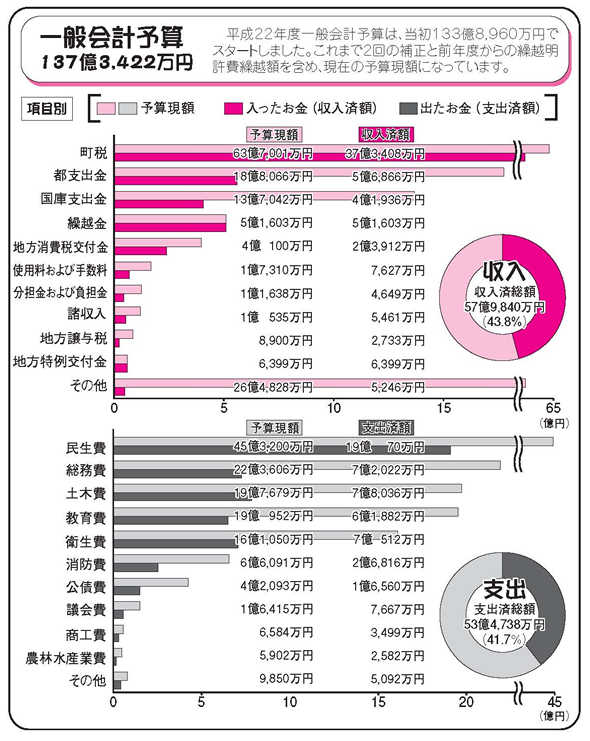 平成22年度　予算の執行状況の図