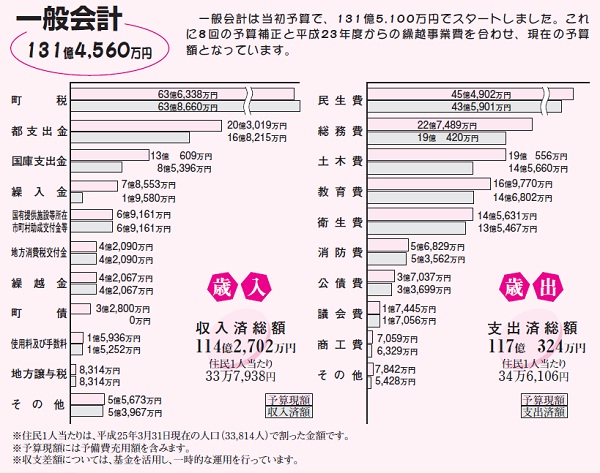 平成24年度　予算の執行状況の図（一般会計）