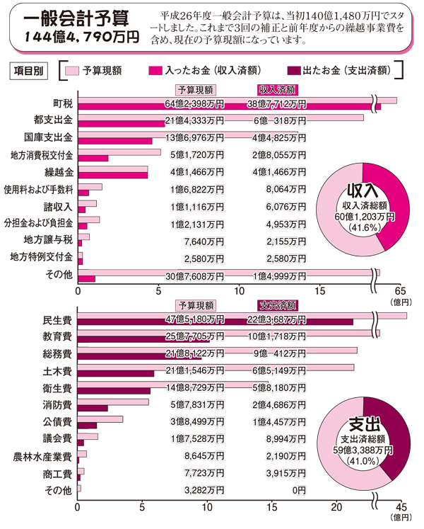 平成26年度　予算の執行状況の図