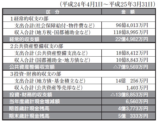 平成22年度資金収支計算書の図