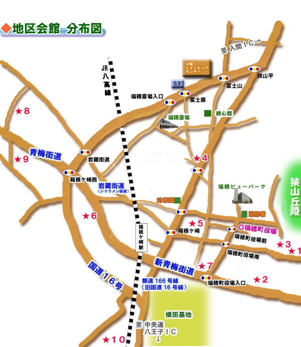 地区会館分布図